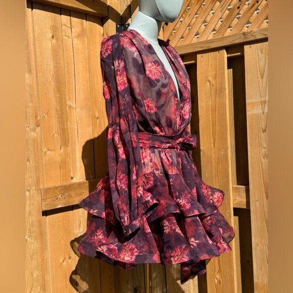 🆕 BRONX & BANCO 🧿 NWOT Bedouin Coastal Mini Dress, Rose Burnout - Sz XS US 2 - Picture 11 of 15